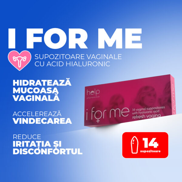 Supozitoare vaginale cu acid hialuronic I FOR ME, 5mg N10 (20%)